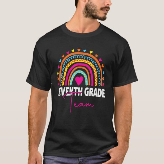 7年生先生レインボー新学期ハローセフ Tシャツ (正面)