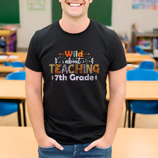 7年生教えの先生学校おもしろいについて Tシャツ