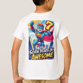 7年素晴らし!-漫画スタイル第9誕生日 Tシャツ (裏面)