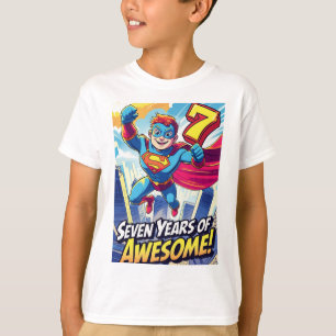 7年素晴らし!-漫画スタイル第9誕生日 Tシャツ