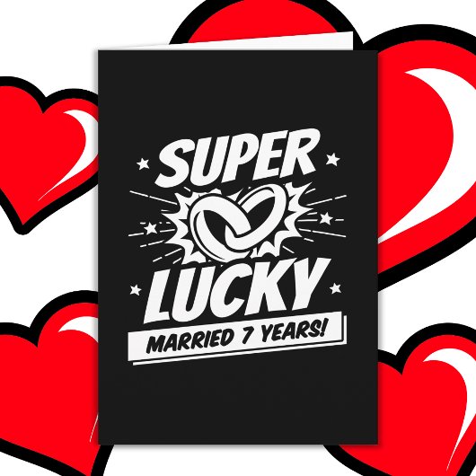 7年結婚した間ラッキー7結婚周年 カード