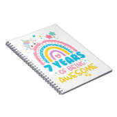 7年間のレインボー素晴らし7誕生日ユニック ノートブック (右側)