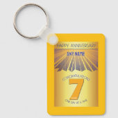 7年間の節酒記念 | ゴールデンレイ12ステップ キーホルダー (正面)