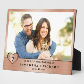 7年間の銅婚式記念写真 フォトプラーク (側面)