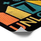 7年間誕生日7番目のレベルのアンロックされたゲーム引用文F ポスター (角)