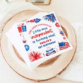 7恋しく思月1日の誕生日のリトル・インディペンデント4日 スタンダードカクテルナプキン