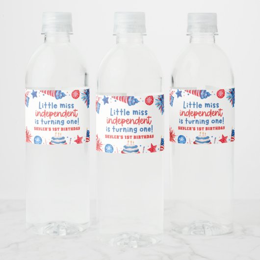 7恋しく思月1日の誕生日のリトル・インディペンデント4日 ペットボトルラベル (ボトル)