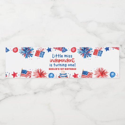 7恋しく思月1日の誕生日のリトル・インディペンデント4日 ペットボトルラベル (シングルラベル)