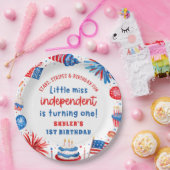 7恋しく思月1日の誕生日のリトル・インディペンデント4日 ペーパープレート (パーティー)