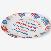 7恋しく思月1日の誕生日のリトル・インディペンデント4日 ペーパープレート (アングル)