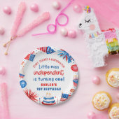 7恋しく思月1日の誕生日のリトル・インディペンデント4日 ペーパープレート (パーティー)