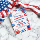 7恋しく思月1日の誕生日のリトル・インディペンデント4日 招待状