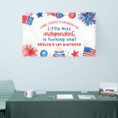 7恋しく思月1日の誕生日のリトル・インディペンデント4日 横断幕 (トレードショー)