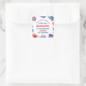 7恋しく思月1日の誕生日のリトル・フィレクラッカー4 スクエアシール (バッグ)