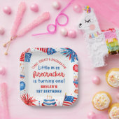 7恋しく思月1日の誕生日のリトル・フィレクラッカー4 ペーパープレート (パーティー)