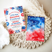 7恋しく思月1日の誕生日のリトル・フィレクラッカー4 招待状