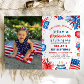 7恋しく思月1日の誕生日のリトル・フィレクラッカー4 招待状