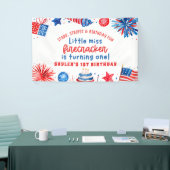 7恋しく思月1日の誕生日のリトル・フィレクラッカー4 横断幕 (トレードショー)