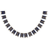 7手紙ブルー金ゴールド神がバプテスコミューンを祝福 バンティングフラッグ (全)