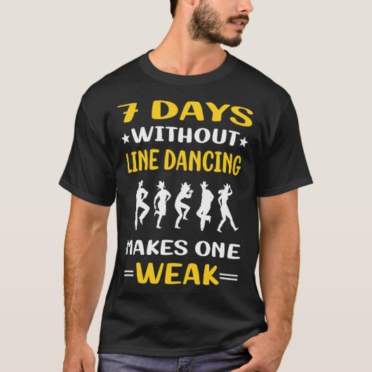 7日なしライン踊りダンスダンサー Tシャツ (正面)
