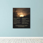 7日の肯定 – 暗宇宙の背景 キャンバスプリント (インサイチュ (ウッドフロア))