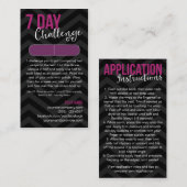 7日間の挑戦サンプルカード名刺 名刺 (正面/裏面)