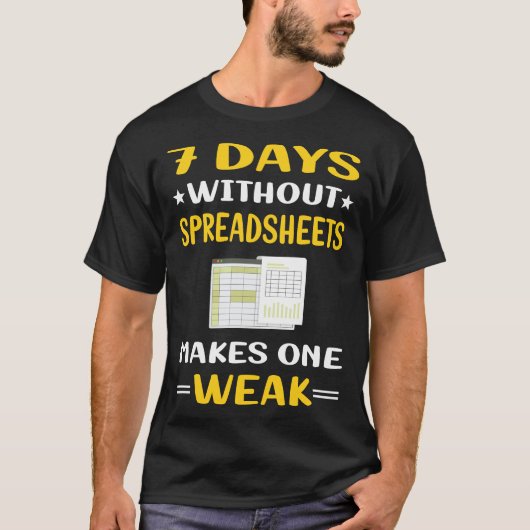 7日(スプレッドシートなし) Tシャツ (正面)