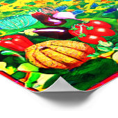 7月うぶな人フォークアートサマーお祝いポスター ポスター (角)