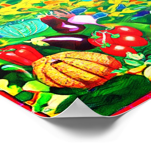 7月うぶな人フォークアートサマーお祝いポスター ポスター (角)