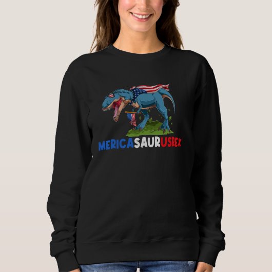7月おもしろいのアメリカ第4回Mericasaurusrex Kids スウェットシャツ (正面)