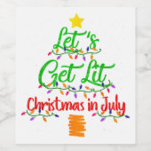 7月おもしろいのクリスマスツリーパでクリスマスを点灯させよう(_S) ワインラベル (シングルラベル)