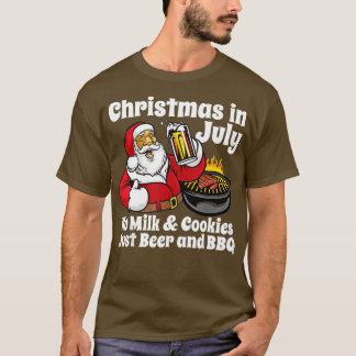 7月おもしろいのクリスマスNo Cookie Just Beer and B Tシャツ