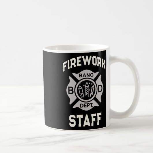 7月おもしろいのチーム安全指示の消防職員4日 コーヒーマグカップ (右)