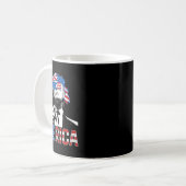 7月おもしろいのトランプ4日、メリカ米国旗Sungl コーヒーマグカップ (正面左)