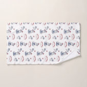 7月おもしろいの夏のクリスマスにサンタ バスタオルセット (ハンドタオル)