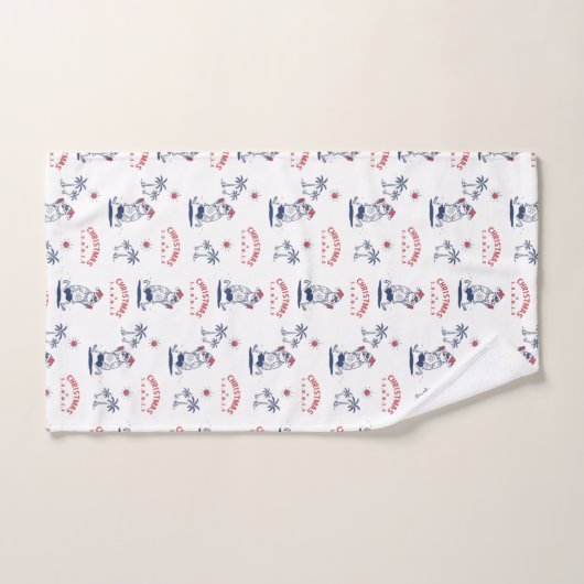 7月おもしろいの夏のクリスマスにサンタ バスタオルセット (ハンドタオル)