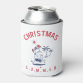 7月おもしろいの夏のクリスマスにサンタ 缶クーラー (缶正面)