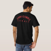 7月おもしろいの夏のクリスマスにサンタ Tシャツ (裏面フル)