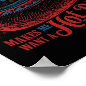 7月おもしろいの4th Hot Dog Wiener Menのように見える ポスター (角)