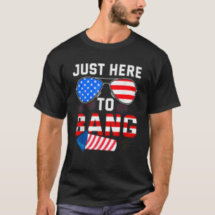 7月おもしろいの4th USAサングラスFireworks Bang Pa Tシャツ