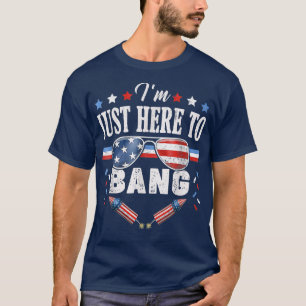 7月おもしろいの7月4日4日Im Just Here B Tシャツ
