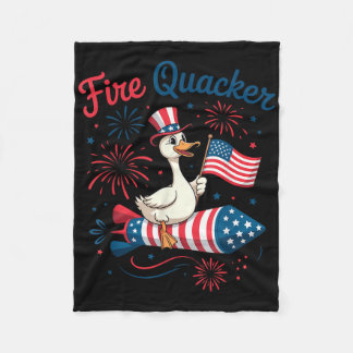 7月おもしろいワイシャツ第4回Firequacker Goose フリースブランケット