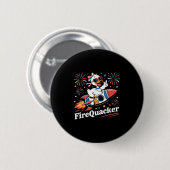 7月おもしろいワイシャツ第4回Firequacker Goose 缶バッジ (正面&裏面)