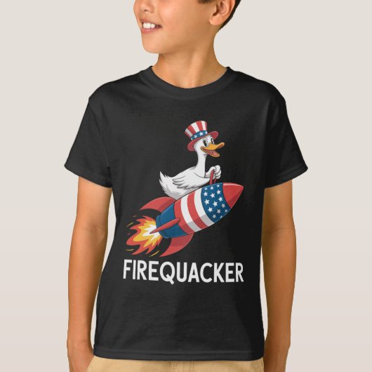 7月おもしろいワイシャツ第4回Firequacker Goose Tシャツ (正面)