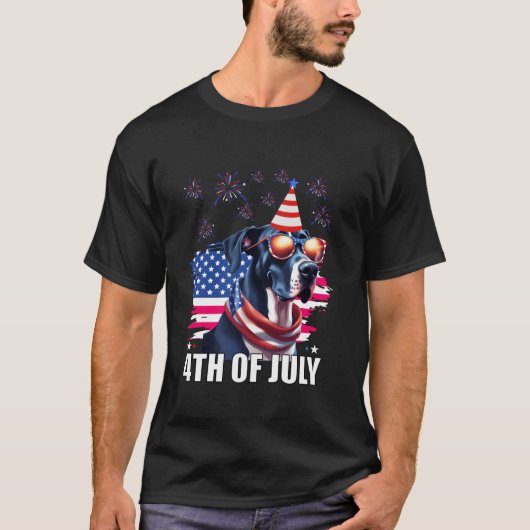 7月おもしろい愛国国旗の大ダネ4素晴らし日 Tシャツ (正面)