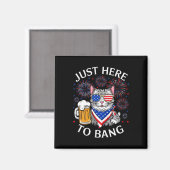 7月おもしろい猫好き4日Bang マグネット (正面/裏面)
