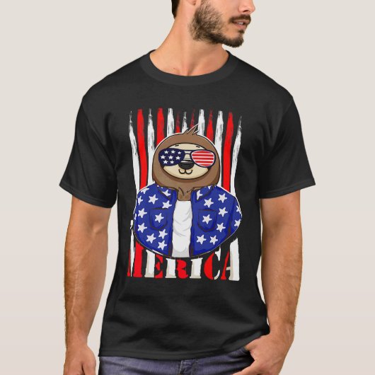 7月おもしろい第4回アメリカ愛国心の第4戦 Tシャツ (正面)
