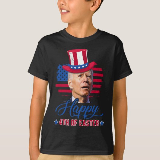 7月おもしろい4メリー日のバイデン氏の第4回復活祭 Tシャツ (正面)