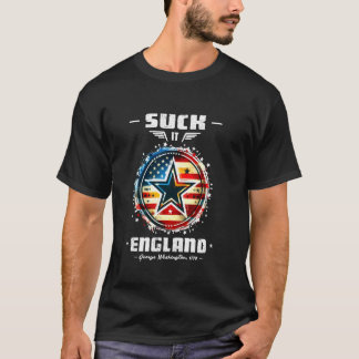 7月おもしろい4吸日イギリスGeorge Washingto Tシャツ