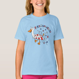 7月おもしろい4日かわいい子ども Tシャツ